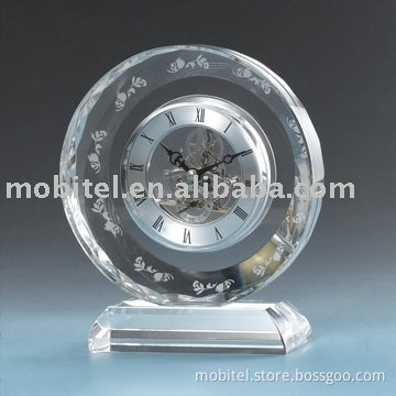 Crystal Clock with 3D Laser (M-5021)